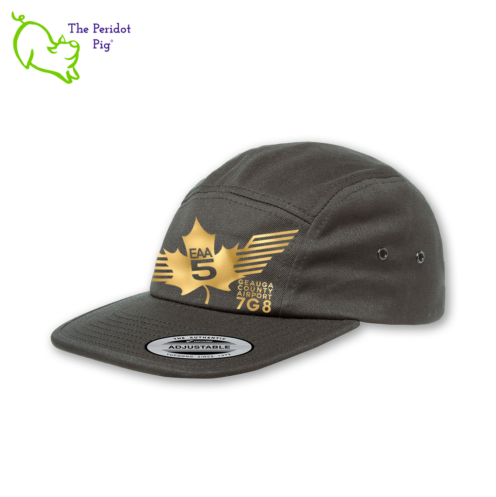 This EAA Chapter 5 Logo Tactical Hat is crafted with 100% soft cotton, making it comfortable to wear while flying. It features no top button, which makes it ideal for small-plane pilots, and the hat comes in three different colors. Enjoy the comfort and style of this tactical hat during your next flight!Front view shown with Charcoal & gold.