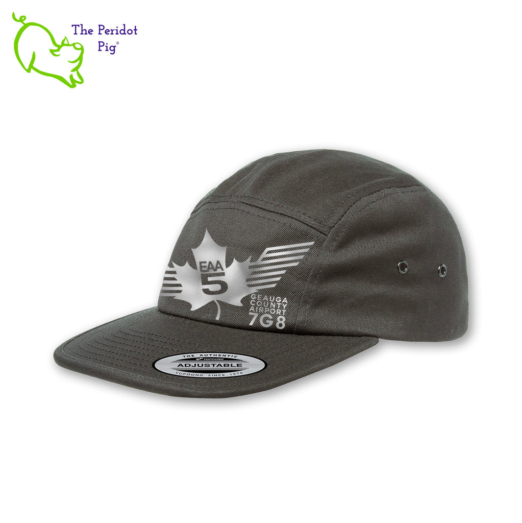 This EAA Chapter 5 Logo Tactical Hat is crafted with 100% soft cotton, making it comfortable to wear while flying. It features no top button, which makes it ideal for small-plane pilots, and the hat comes in three different colors. Enjoy the comfort and style of this tactical hat during your next flight! Front view shown with Charcoal & silver.