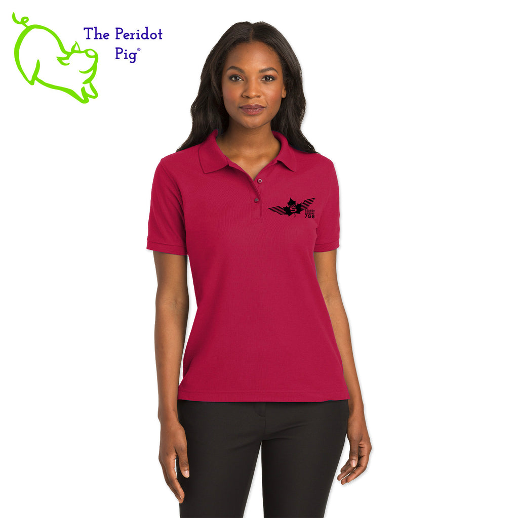 Renowned for its resilience, our incomparably comfortable classic polo is second to none. Expertly designed to resist wrinkles and shrinkage, this must-have polo delivers a luxuriously soft feel. Featuring the iconic EAA Chapter 5 logo on the left chest, you won't ever regret choosing this timeless piece. Front view shown in Red-Black.