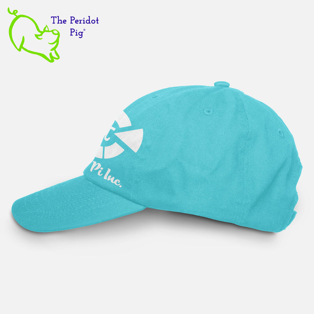 Stay shaded and stay styling with the Healthy Pi Logo Dad Hat! This 6-Panel twill cap is one cool customer - perfect for adding a bit of chill to your look and keeping the 'pony' under wraps. Available in FIVE colors, you'll be 'hat-happy' no matter which you choose! Left view shown in teal.