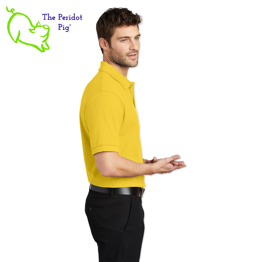 Renowned for its resilience, our incomparably comfortable classic polo is second to none. Expertly designed to resist wrinkles and shrinkage, this must-have polo delivers a luxuriously soft feel. Featuring the iconic EAA Chapter 5 logo on the left chest, you won't ever regret choosing this timeless piece. Side view shown in Yellow.