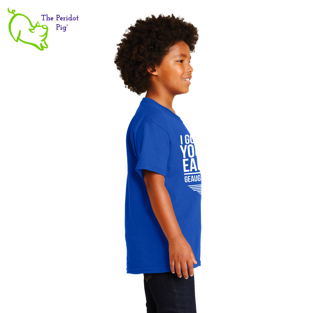 Make your Young Eagles flight a memorable one with this stylish EAA Chapter 5 Young Eagles Youth T-Shirt! Choose from five awesome shirt colors and four logo colors, with the iconic EAA Chapter 5 and Young Eagles logos printed on the front. Side view shown in royal with white.
