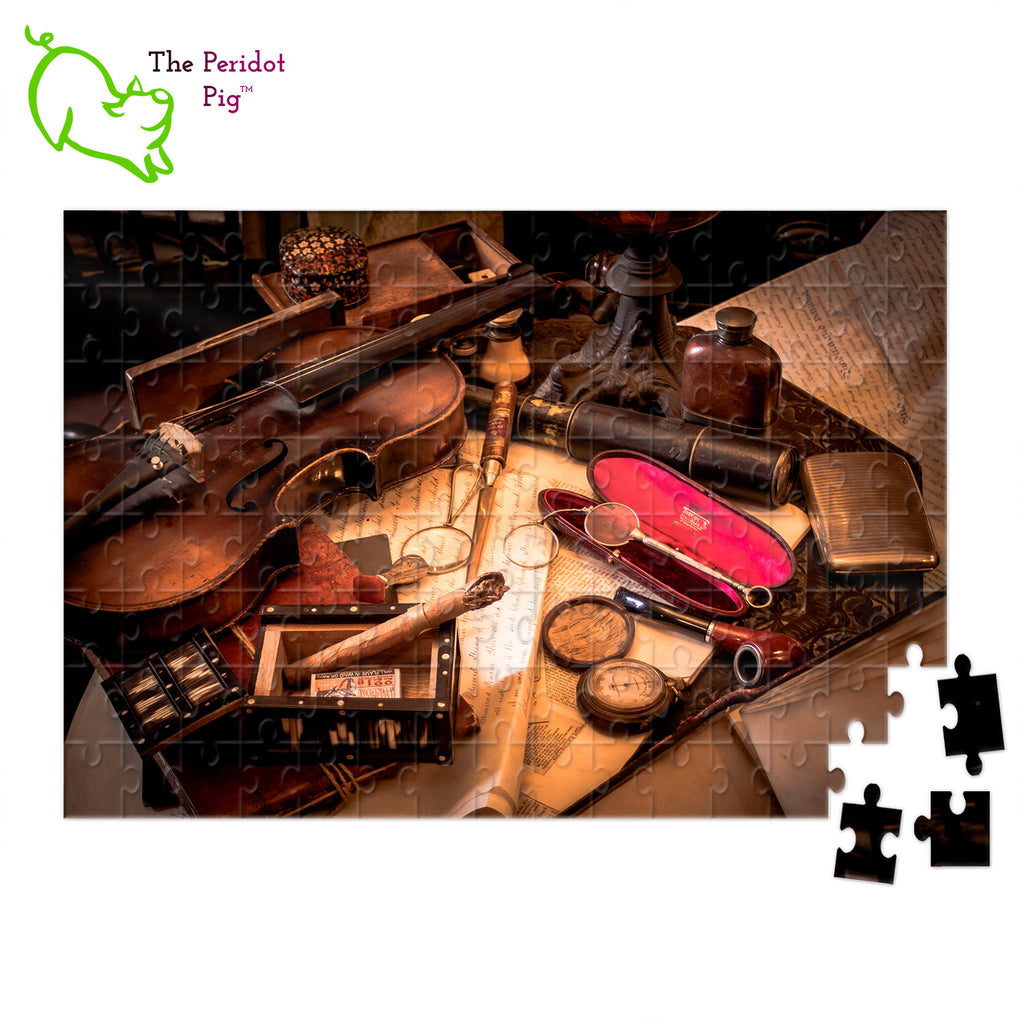 We came across these photos and it made us think of Sherlock Holmes and detectives. They make a perfect puzzle for your sleuthing fan. These puzzles look so simple but are actually rather hard! The pieces are very similar in size and the images have a lot of repetition. Style A shown.