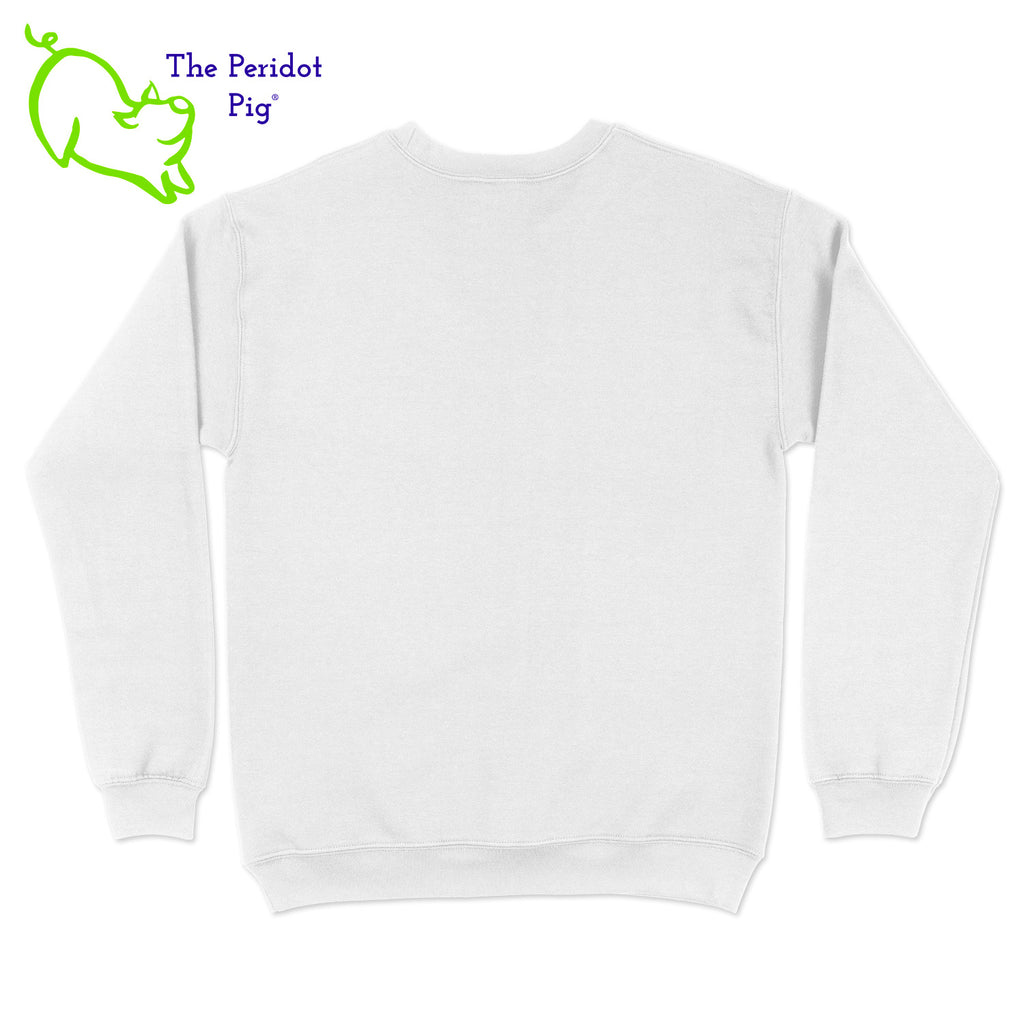 This warm, soft crewneck sweatshirt features our PI day InsPIre theme in vivid print on the front. It's available in four colors to help celebrate PI in style. Back view shown in white.
