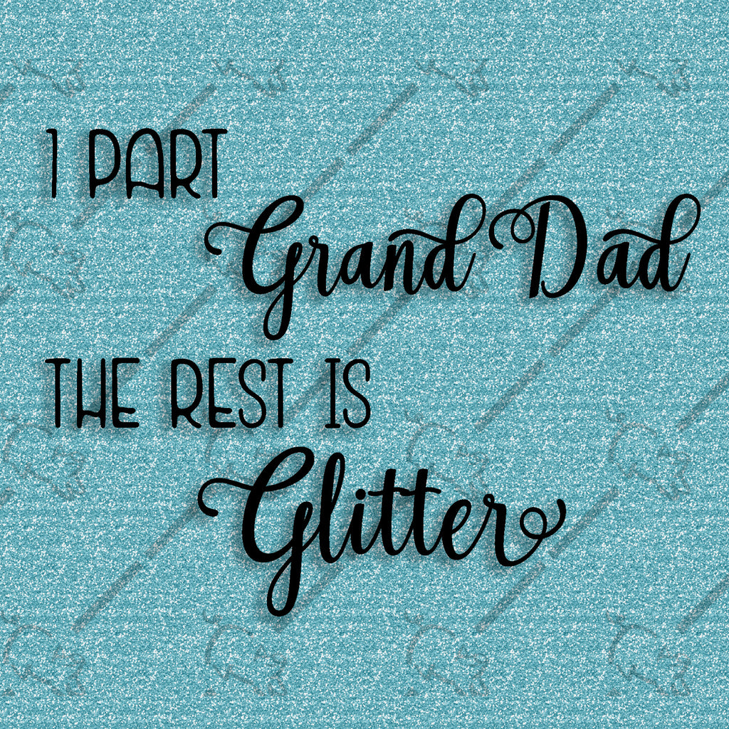 Text rendering on turquoise for the Grand Dad selection.
