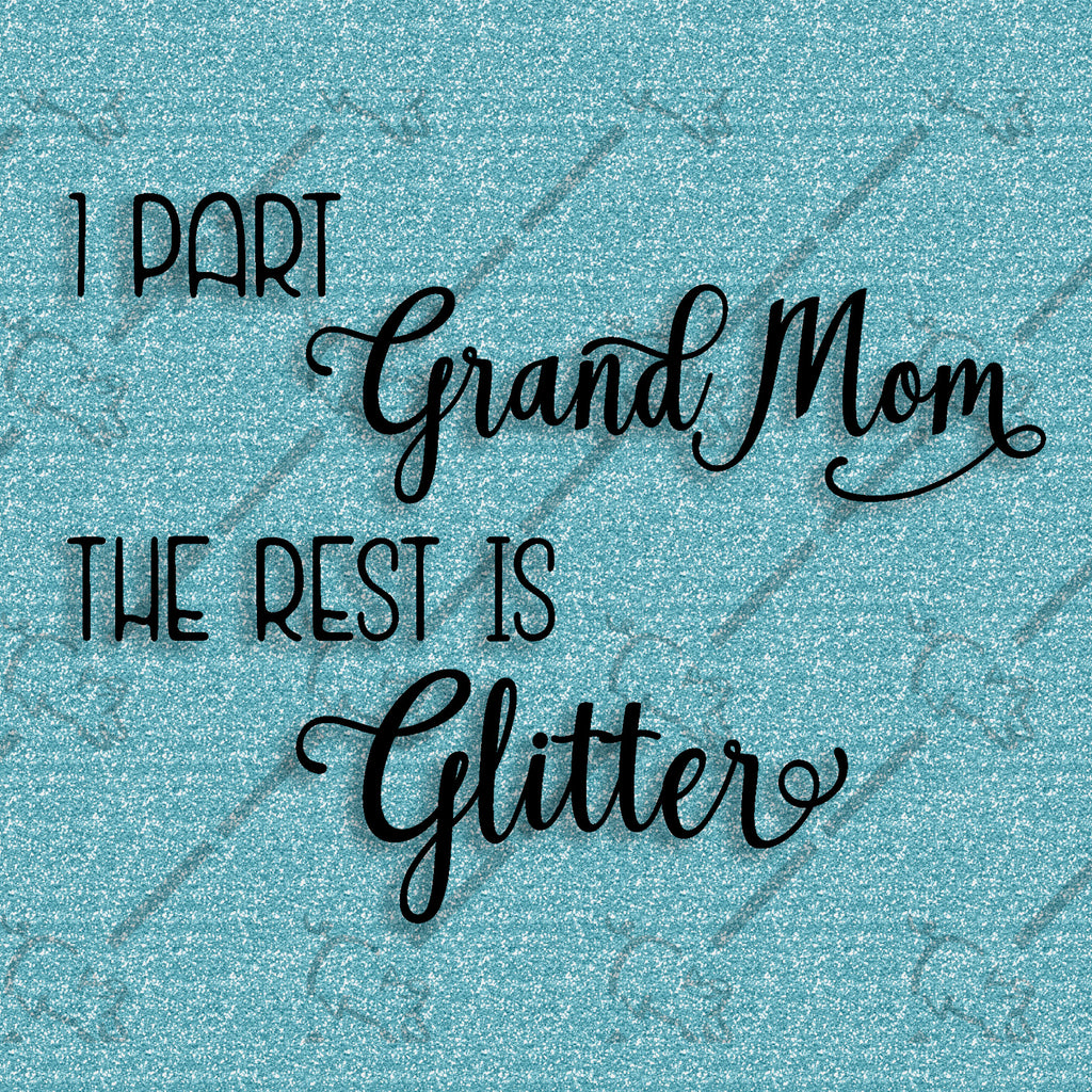 Text rendering on turquoise for the Grand Mom selection.