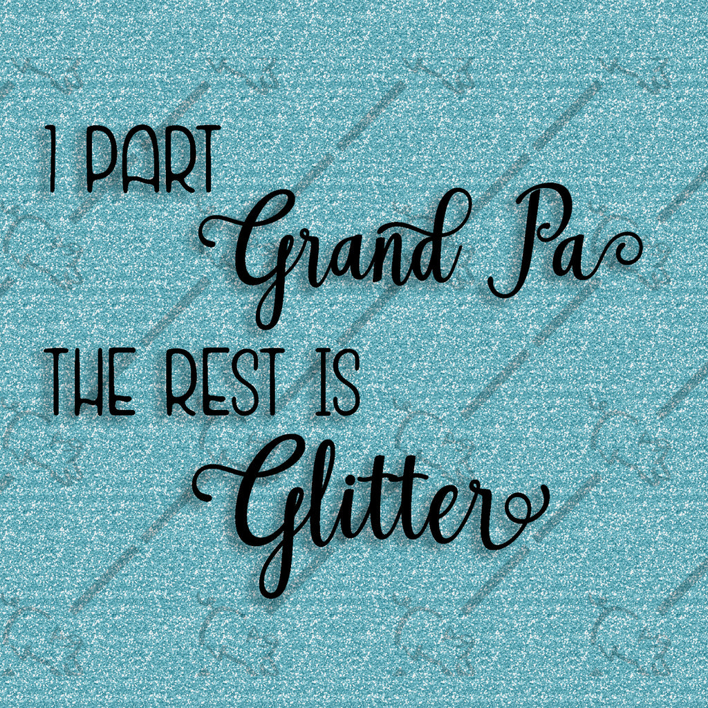 Text rendering on turquoise for the Grand Pa selection.