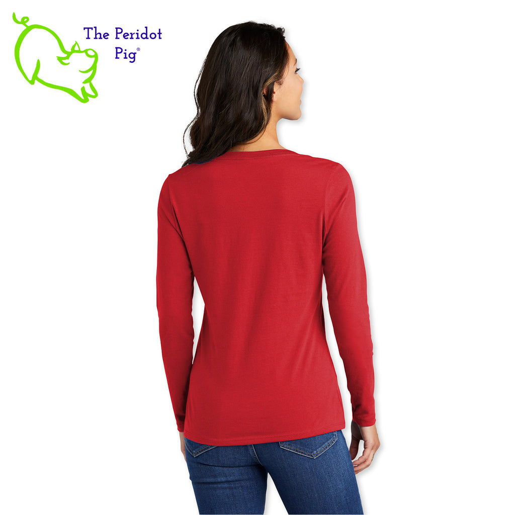 Before you start with the "bah humbugs" try this shirt instead. It says, "This is as jolly as I get" in bright, vivid color. There's even a couple of sprigs of mistletoe!  Back view shown in red.