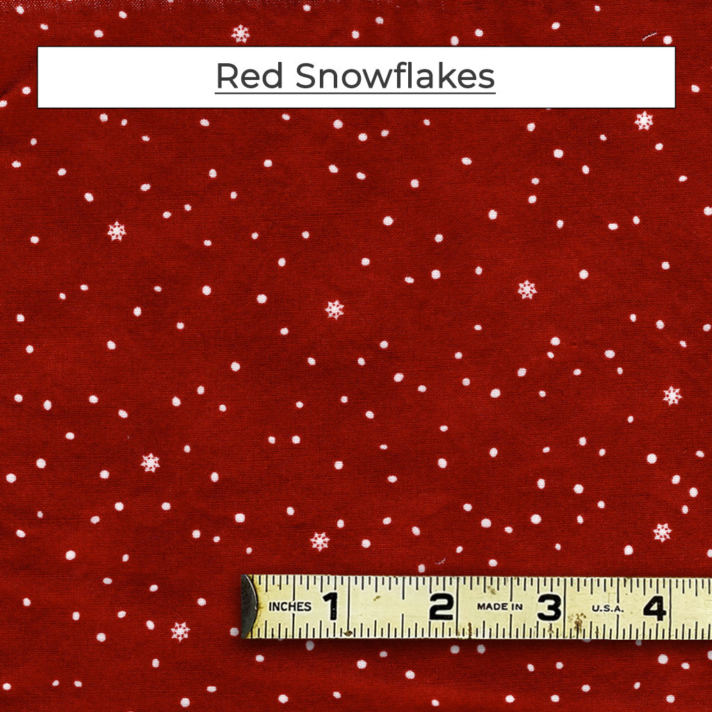 This Red Snowflake pattern is a deep red with tiny little white snowflakes. 